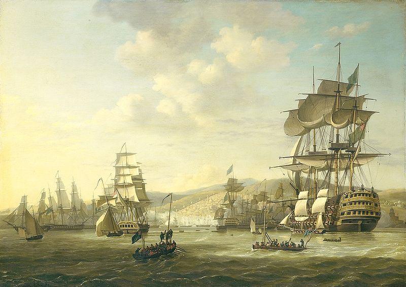 Nicolaas Baur The Anglo-Dutch fleet in the Bay of Algiers China oil painting art